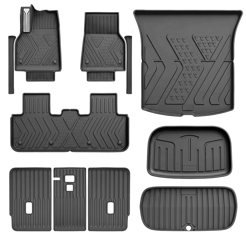 SUPER LINER MoldedFit™ Tesla Model Y Juniper Floor Mats — 11-Piece Interior & Cargo Set