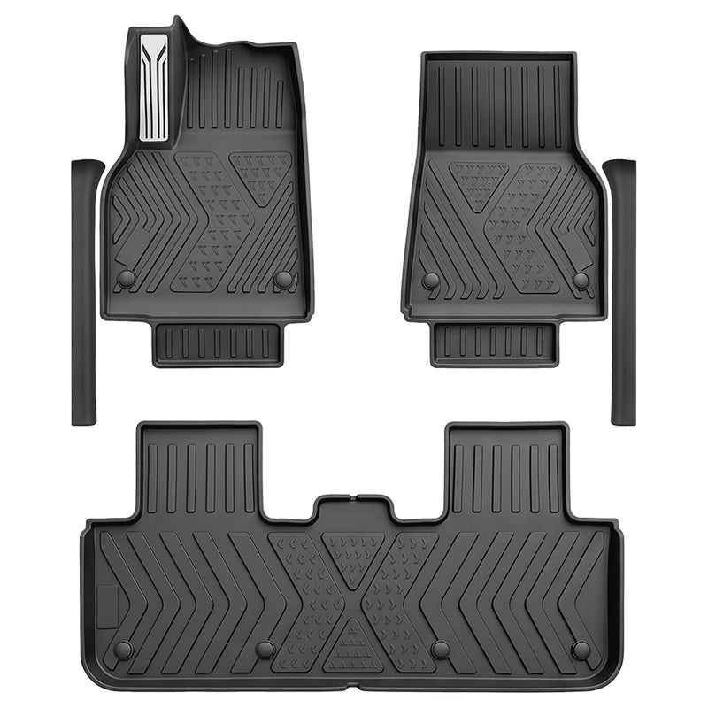 SUPER LINER MoldedFit™ Tesla Model Y Juniper Floor Mats — 5-Piece Floor Set with Door Sill Protectors (Fits All 5-Seat Trims)