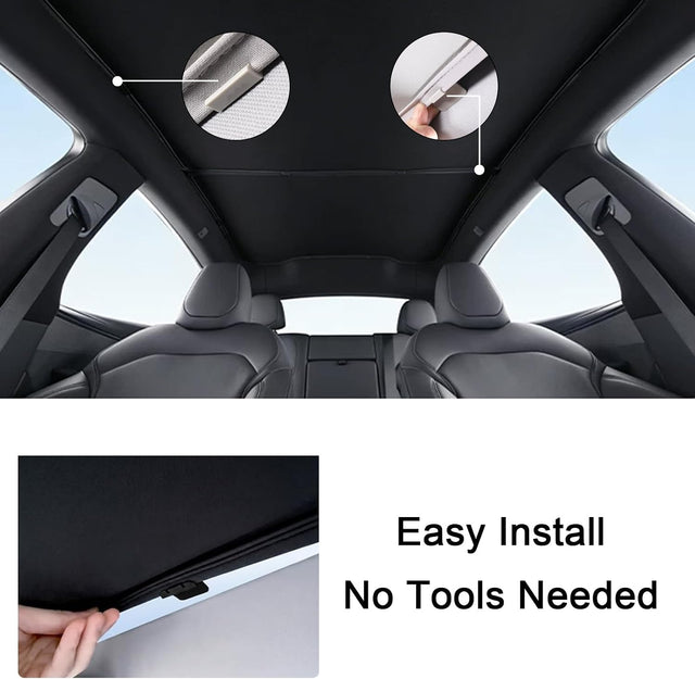 SUPER LINER 9-Pc Floor Mats & 3-Pc Sunshade Set for Model Y Juniper 2026 Custom Fit TPE Cargo Liners, Anti-Slip Metal Pedal, All Weather Accessories, Graphene Heat Blocking (Not for Standard)