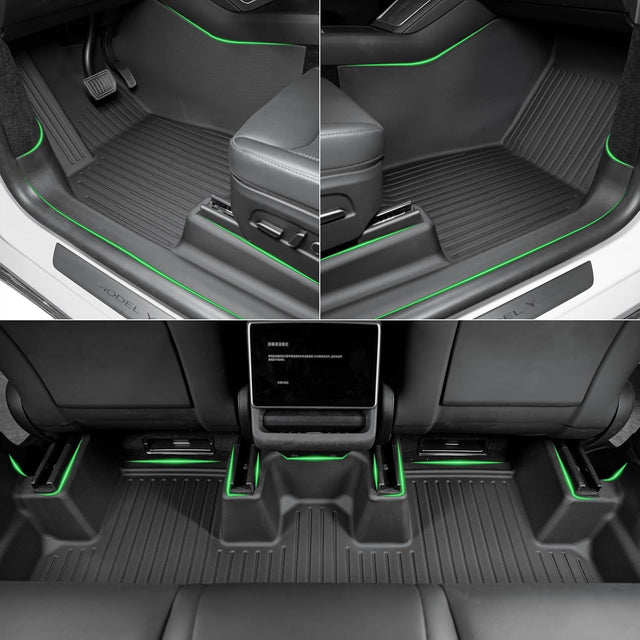 SUPER LINER 10-Piece Floor Mats Compatible with 2025-2026 Tesla Model Y Juniper - TPE Floor Liner& Accessories, CabinProtect⢠Pro Kit Full-Cabin Protection System (Only fit Premium&Performance)