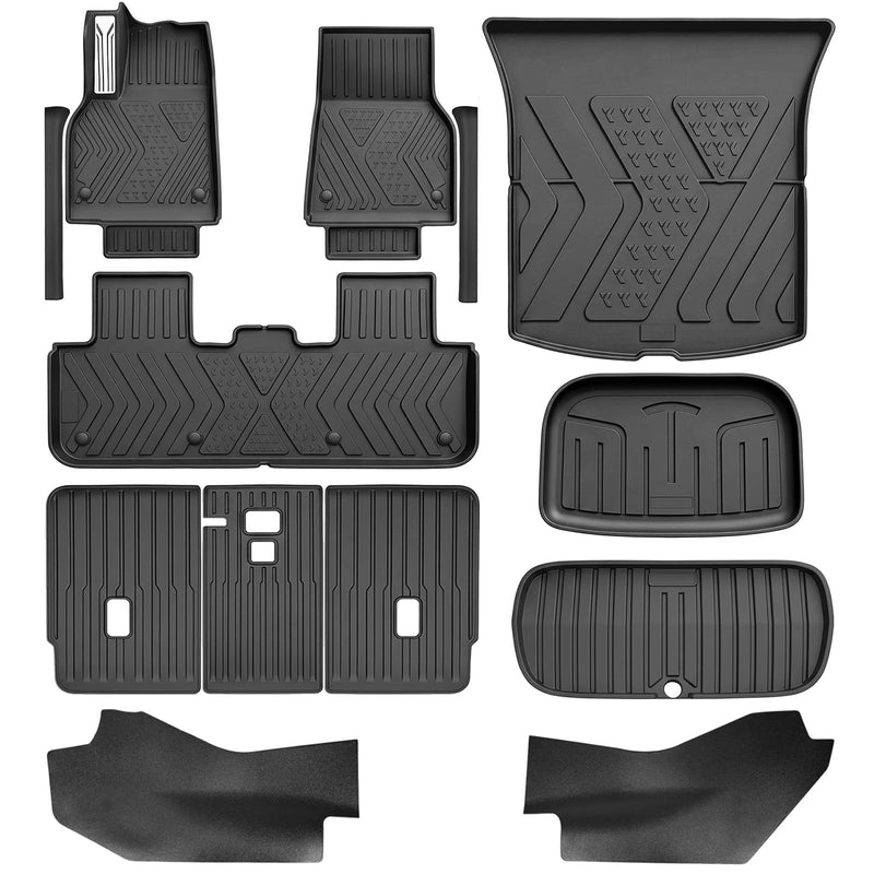 SUPER LINER MoldedFit™ Tesla Model Y Juniper Floor Mats — 13-Piece Full Cabin & Cargo Set