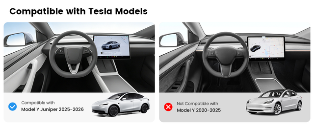 Tesla Model Y Juniper Sunshade 2026, Glass Roof and Windshield Sun Shade Set, Two Panel Roof, Never Sag Frame