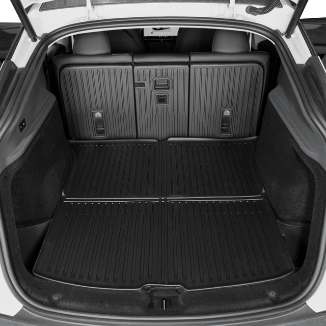 SUPER LINER 11PCS Floor Mats for 2025-2026 Tesla Model Y Juniper,11PCS | Custom Fit TPE Cargo Liner, Seat Back Protector, & Accessories , All Weather Pet & Child System (Only fit Premium)
