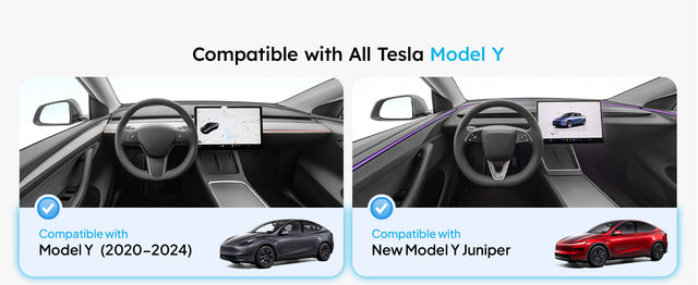 Tesla Model Y Juniper Sunshade 2026, Glass Roof and Windshield Sun Shade Set, Two Panel Roof, Never Sag Frame
