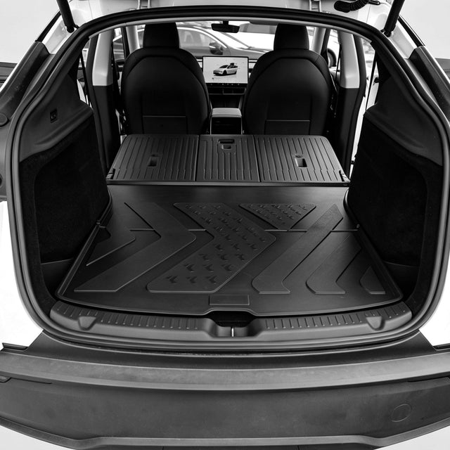 MoldedFit TPE floor liner molded channels ready for easy cleaning