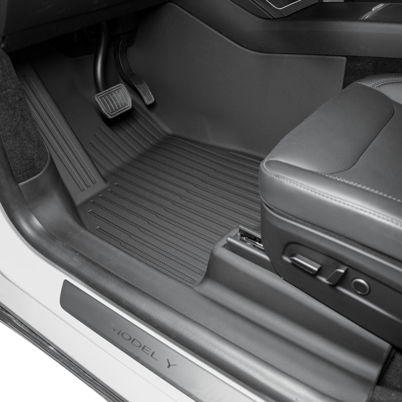 2025-2026 Tesla Model Y Juniper floor mats — driver-side TPE liner, laser-measured fit — SUPER LINER
