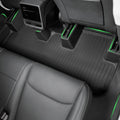 Tesla Model Y Juniper rear seat floor liner with raised edges — full-cabin TPE protection