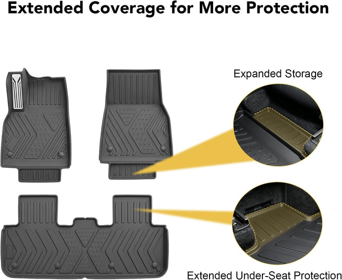 MoldedFit 9-piece full set for Tesla Model Y Juniper — floors, frunk, trunk, seat backs, thresholds