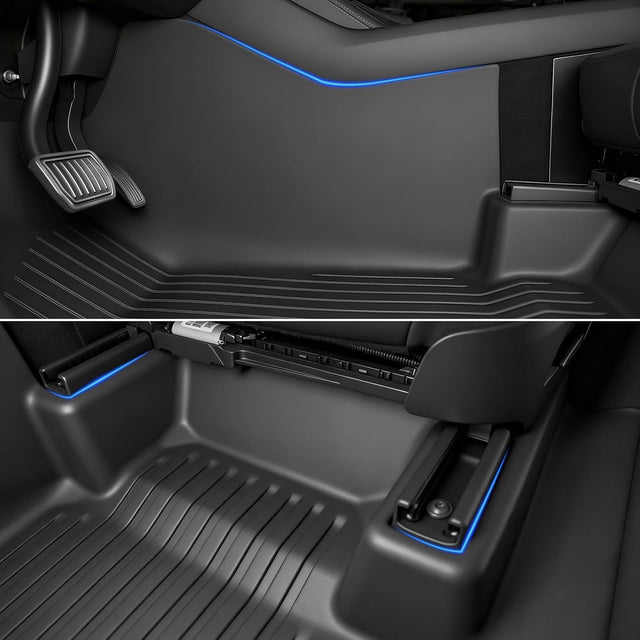 SUPER LINER Tesla 2025 2026 Model Y Juniper Floor Mats & 2027 Accessories Door Sill & Center Console Side Protector, Full Set Extra-Thick TPE Cargo Liners & Seatbacks for Full-Cabin Protection System