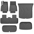 SUPER LINER MoldedFit 6-piece Tesla Model Y Juniper set — floor liners plus rear trunk, frunk and under-trunk storage liner