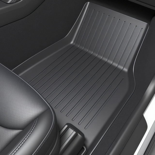 SUPER LINER Tesla Model Y Juniper 2025 2026 Floor Mats & Cargo Liners Full Set 9 PCS Extra-Thick TPE CabinProtect™ for 5-Seater | All-Weather Pet & Child-Friendly Accessories(Not for Standard)