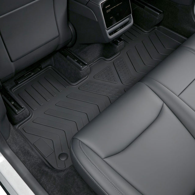 SUPER LINER Tesla New Model Y Juniper Floor Mats 2025-2026 &Seatbacks 9 PCS | Cargo Liners, Raised and Extended Edges &Expanded Storage |Pet & Child-Friendly Model Y Juniper Accessories(Not for Standard)