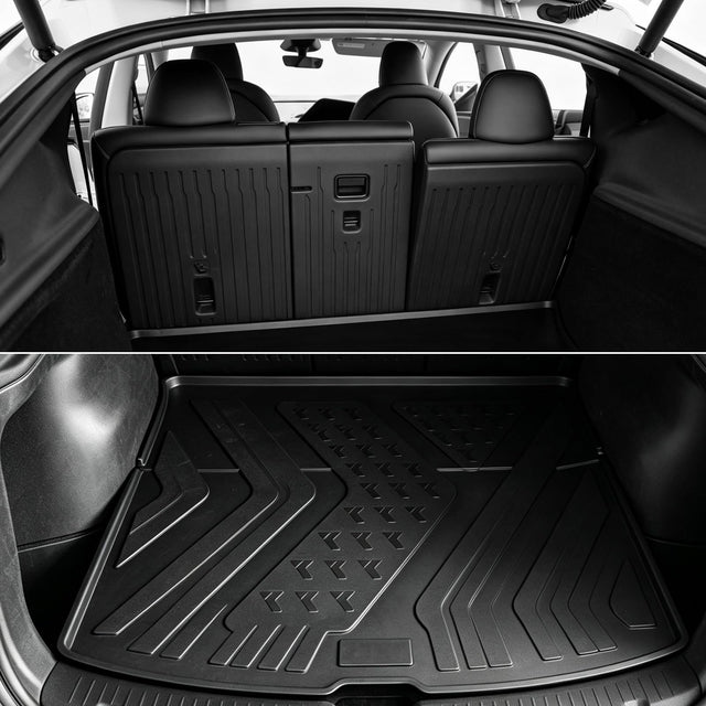 SUPER LINER 12PCS Tesla New Model Y Juniper 2026 Floor Mats & Accessories Custom Fit TPE Cargo Liners, All Weather Pet & Child System(Only fit Premium&Performance)