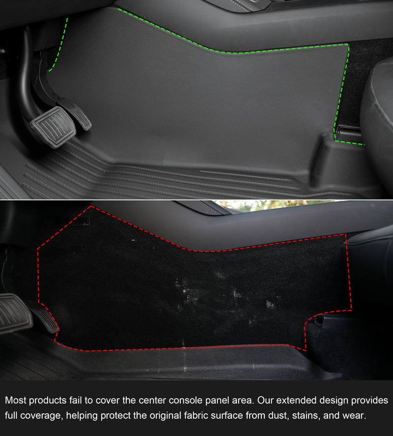 Tesla Model Y Juniper cabin with CabinProtect full-cabin TPE liner set installed